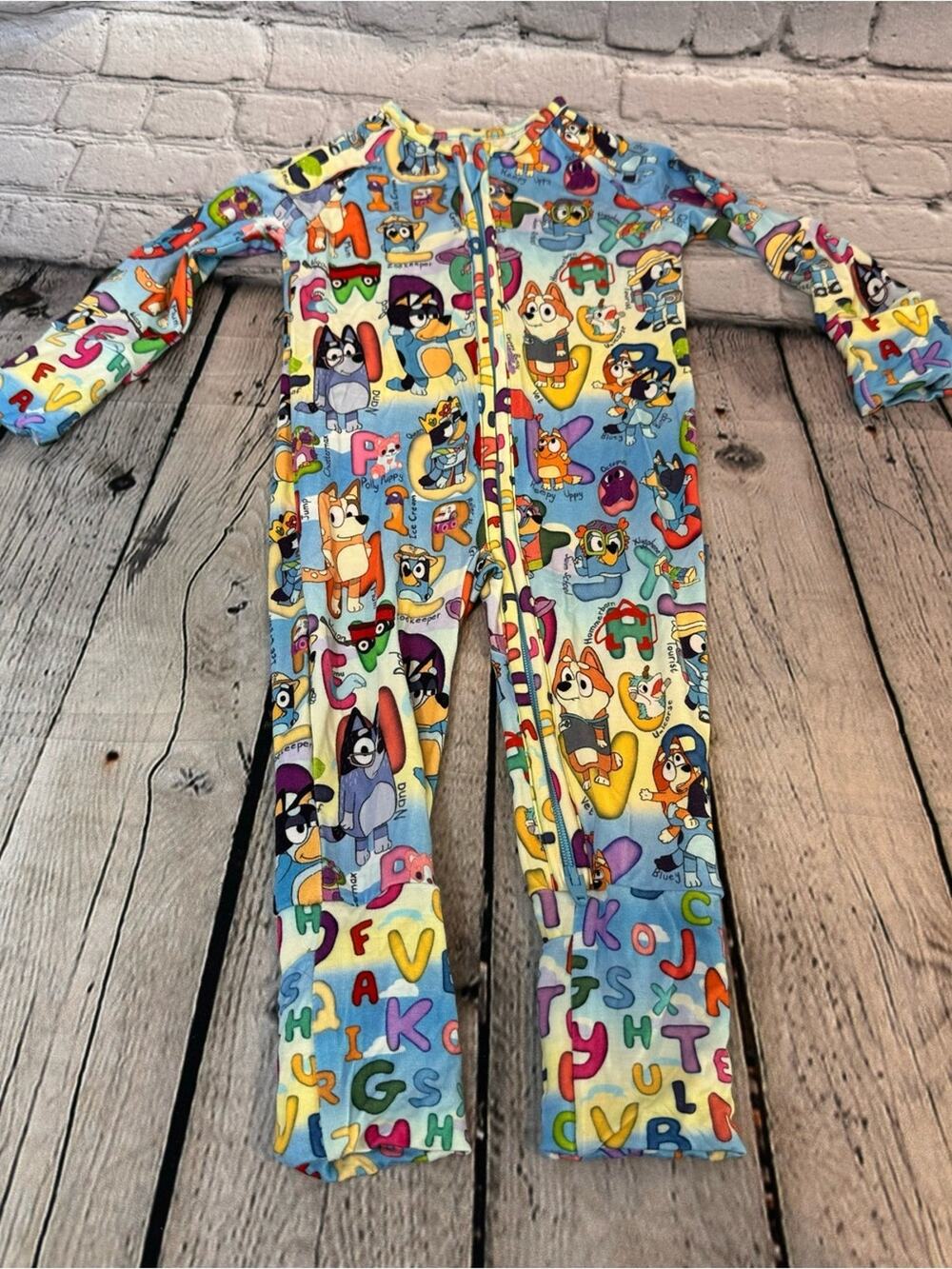 CoZco Bamboo Bluey Alphabet Zippie